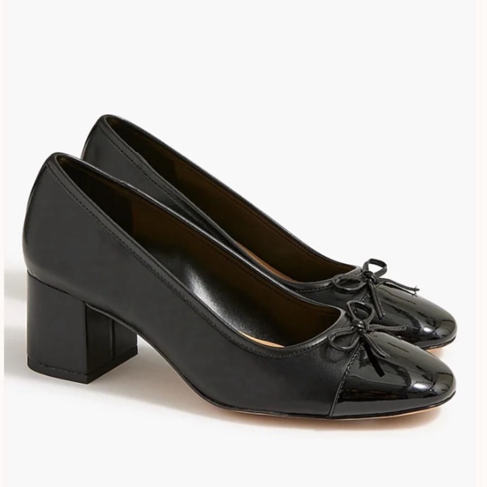 NWT J. Crew Cap-toe ballet block heels